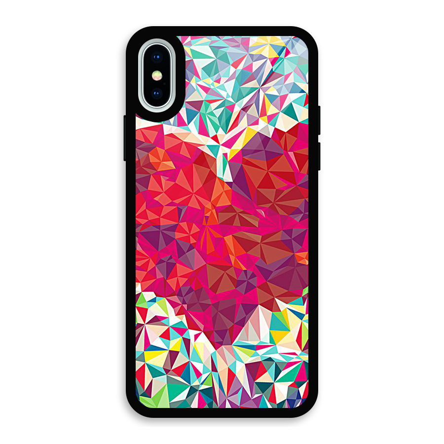 Scrumbled Heart Glass Back Case for iPhone XS