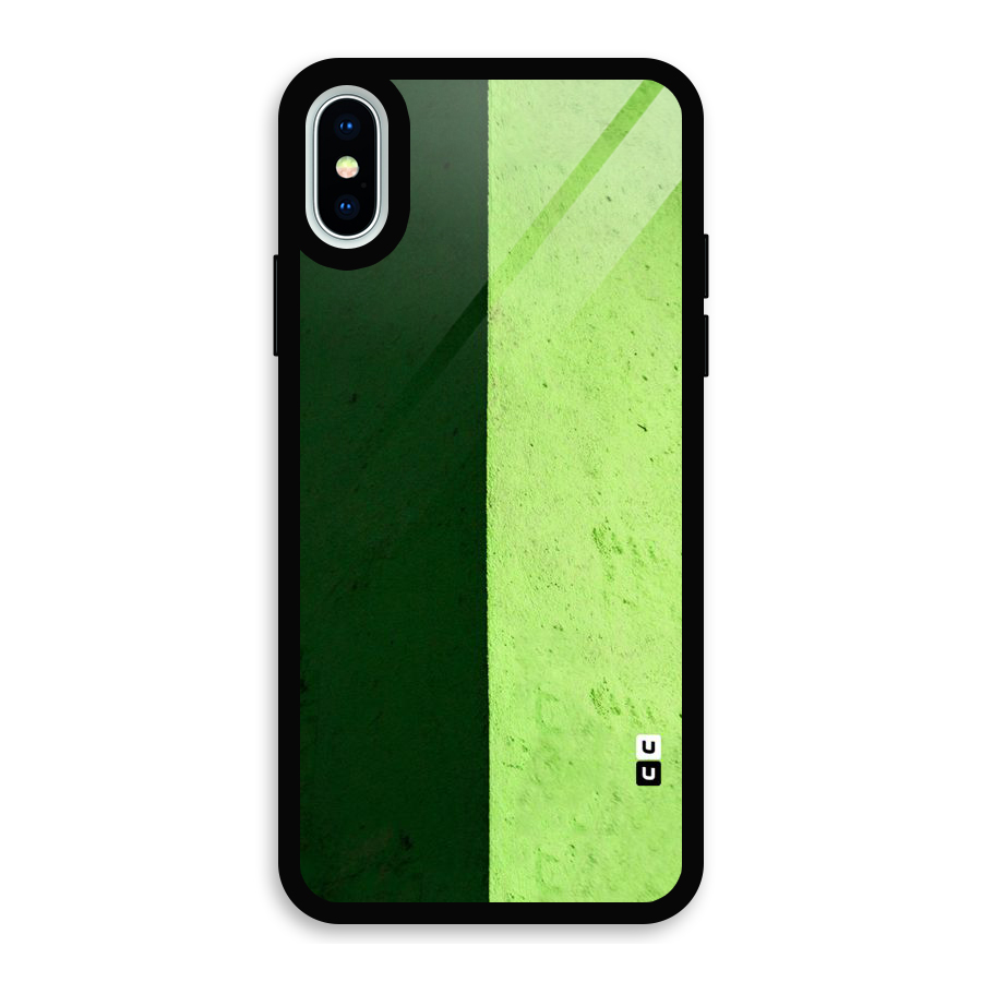 Shades Half Glass Back Case for iPhone XS