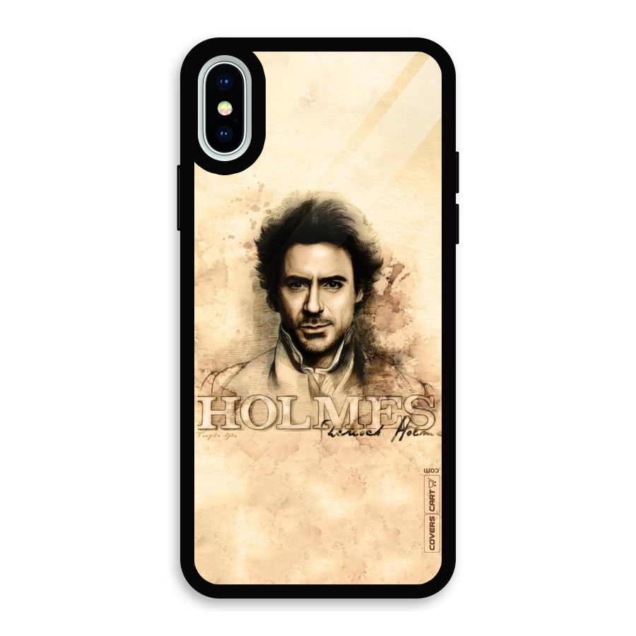 Sherlock Holmes Fan Art Glass Back Case for iPhone XS