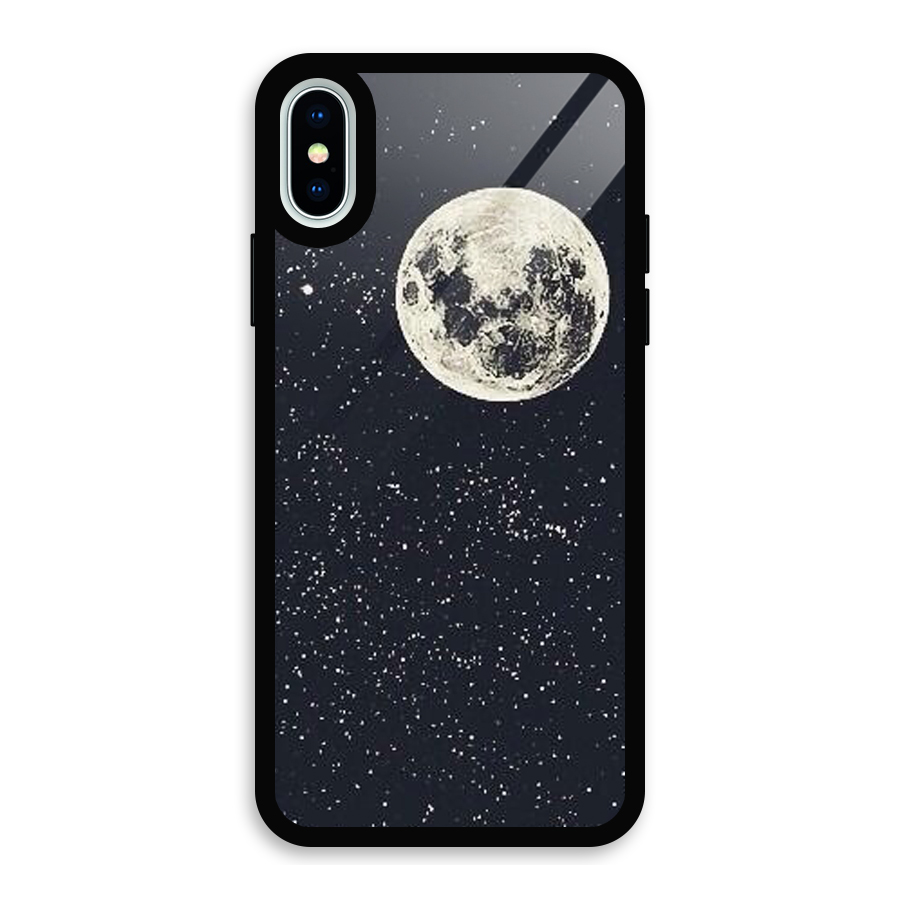 Simple Galaxy Glass Back Case for iPhone XS