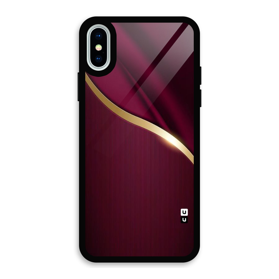 Smooth Maroon Glass Back Case for iPhone XS