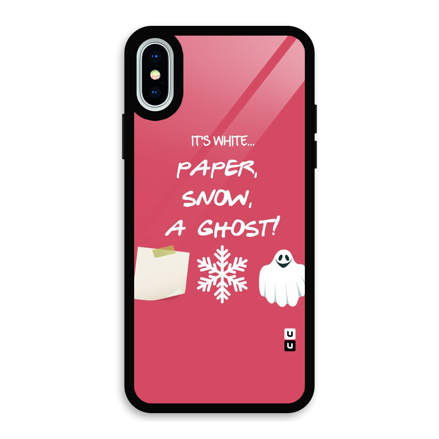 Snow Paper Glass Back Case for iPhone XS