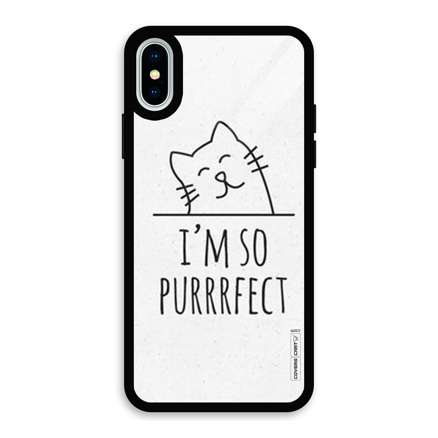 So Purrfect Glass Back Case for iPhone XS