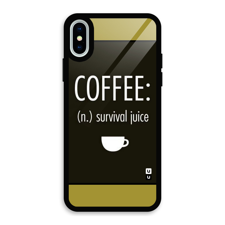 Survival Juice Glass Back Case for iPhone XS