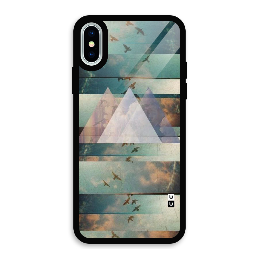Three Triangles Glass Back Case for iPhone XS