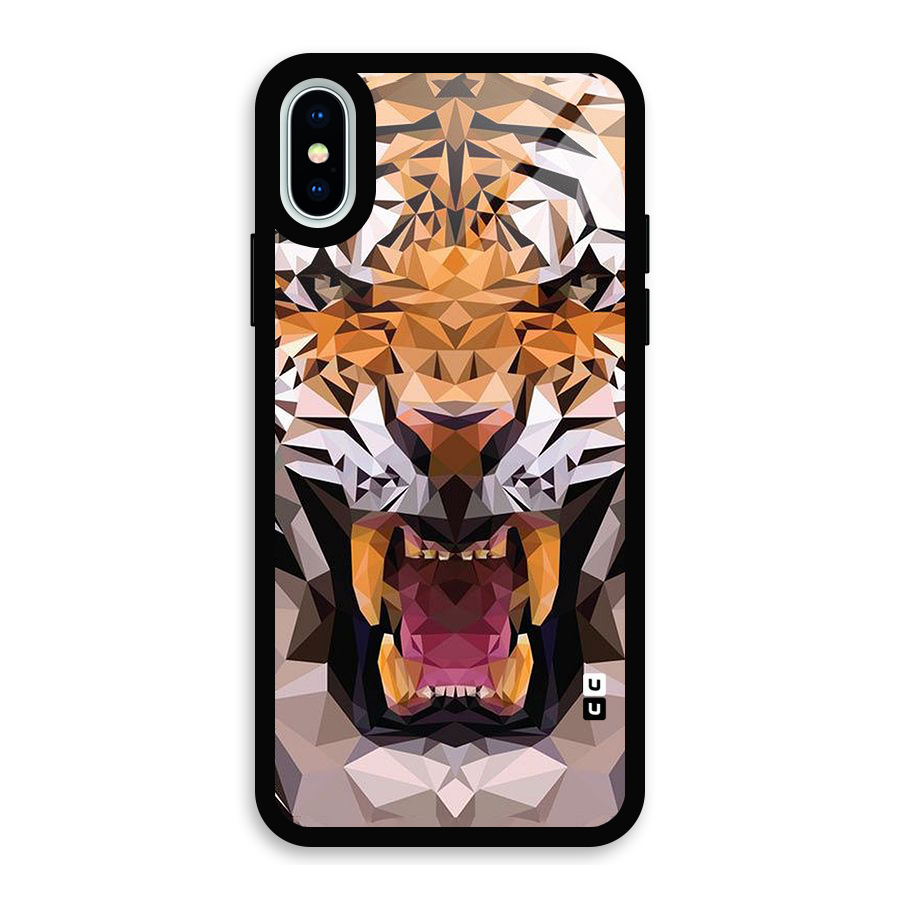 Tiger Abstract Art Glass Back Case for iPhone XS
