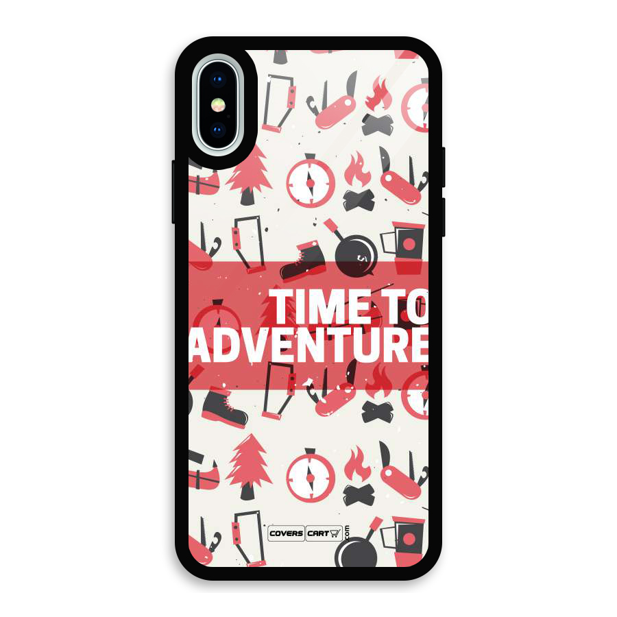 Time To Adventure Radiant Red Glass Back Case for iPhone XS