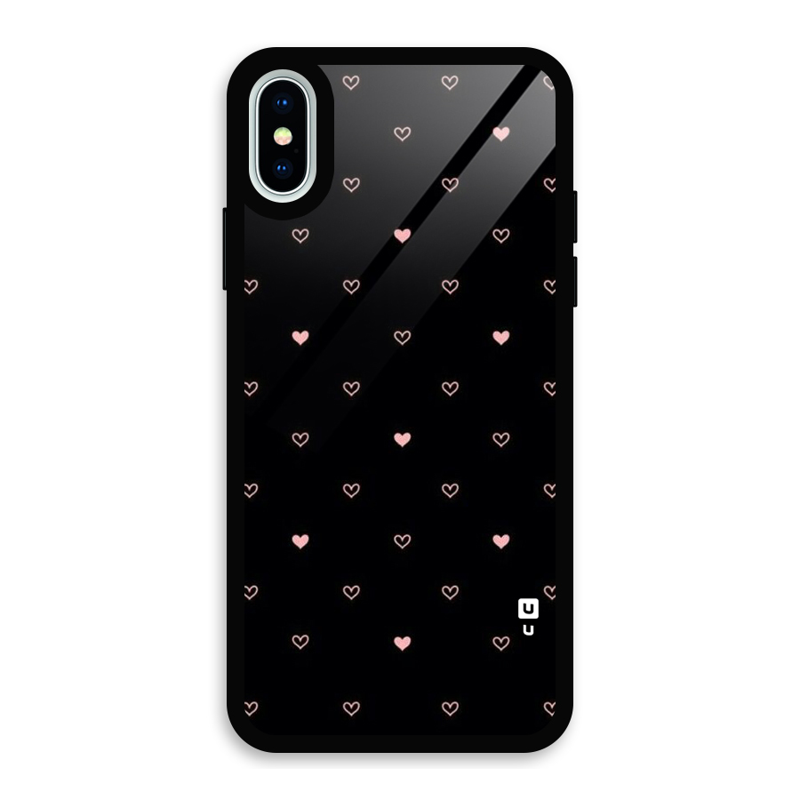Tiny Little Pink Pattern Glass Back Case for iPhone XS