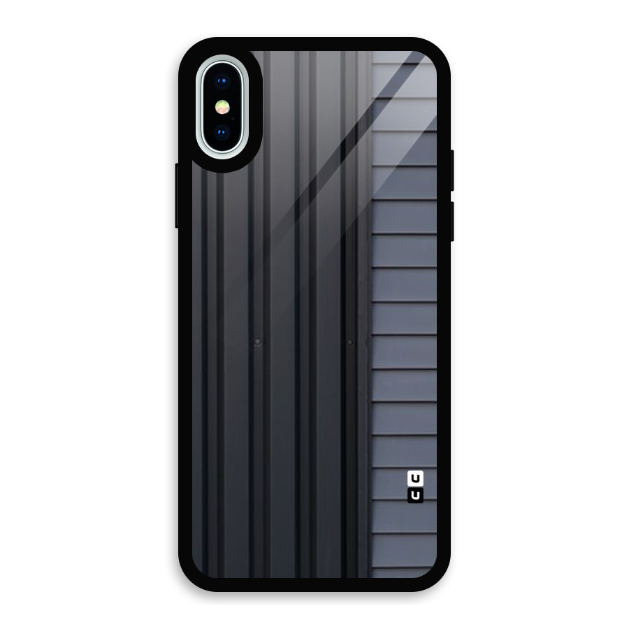 Vertical Horizontal Glass Back Case for iPhone XS