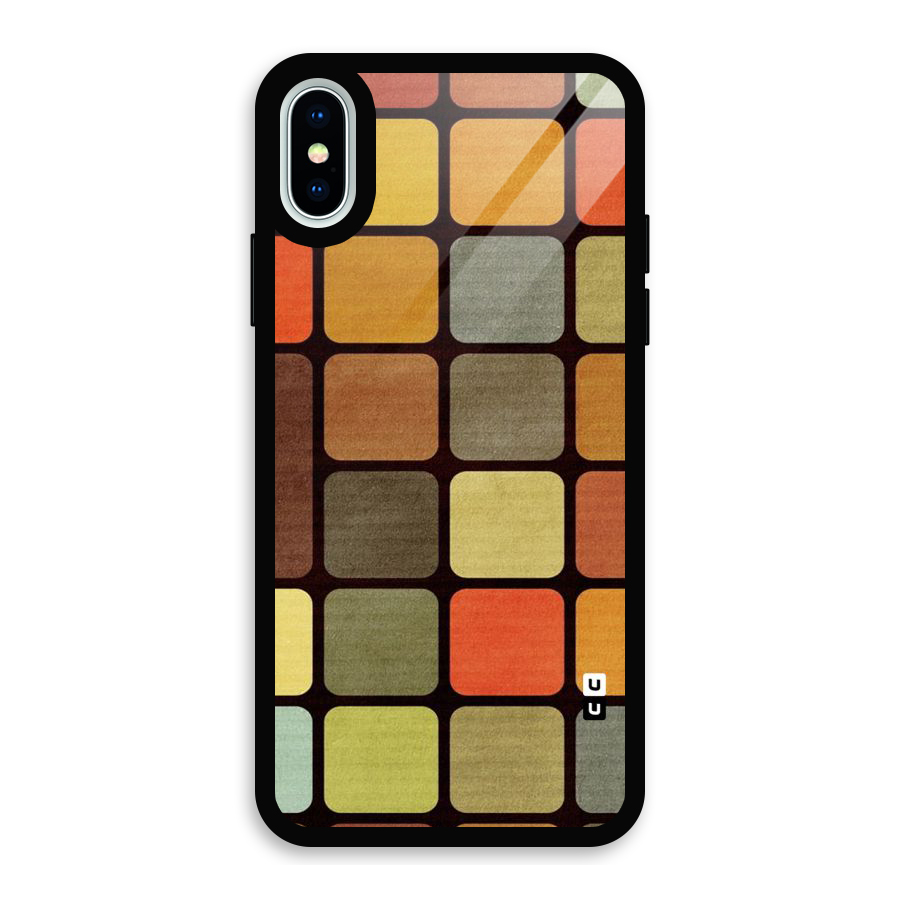 Vintage Boxes Glass Back Case for iPhone XS