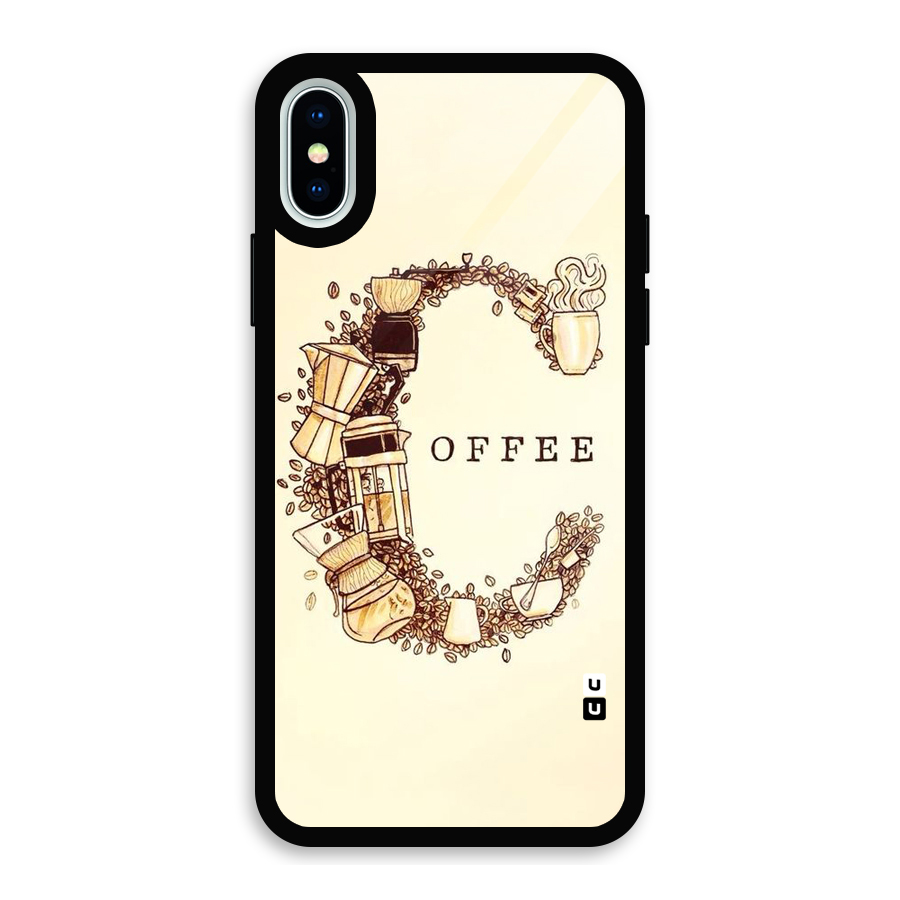 Vintage Coffee Glass Back Case for iPhone XS