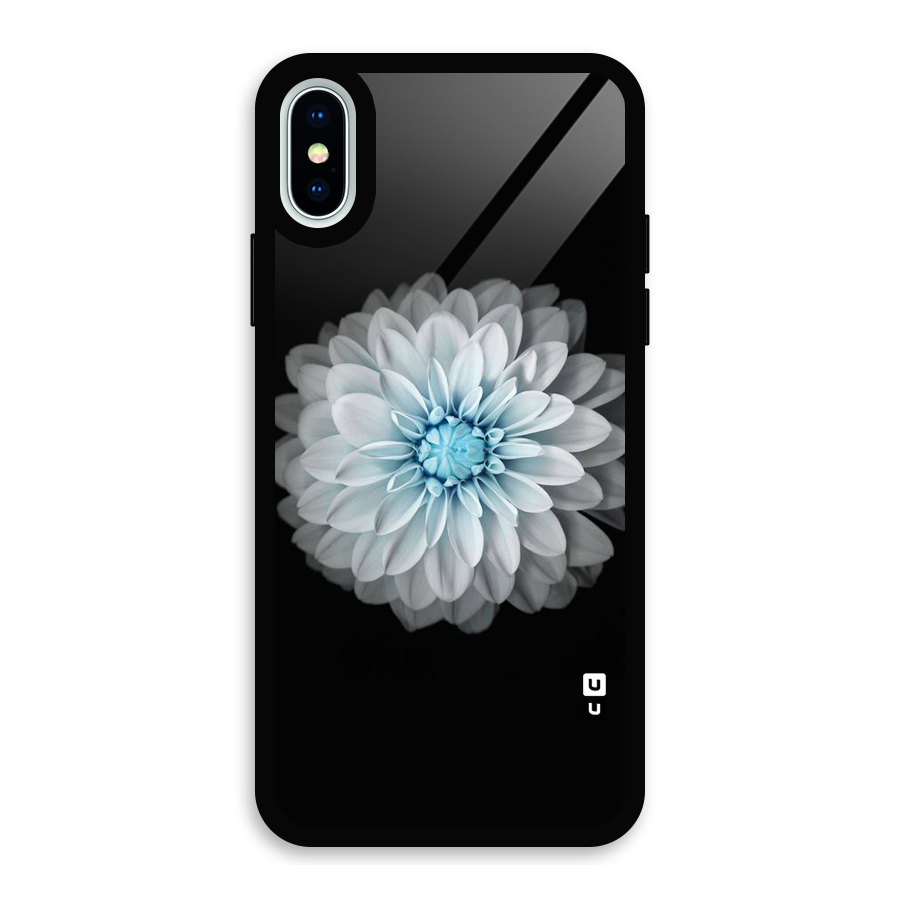 White Bloom Glass Back Case for iPhone XS
