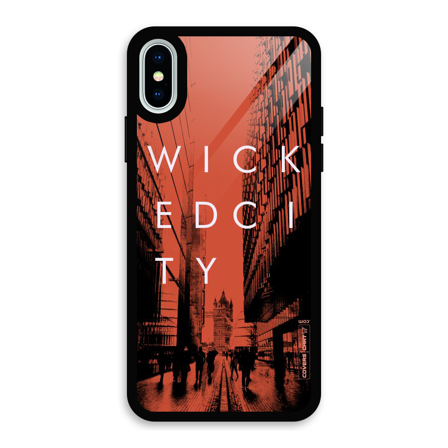 Wicked City Glass Back Case for iPhone XS