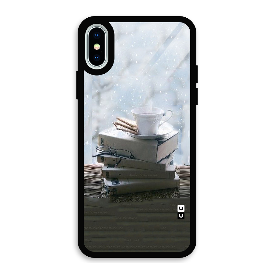 Winter Reads Glass Back Case for iPhone XS