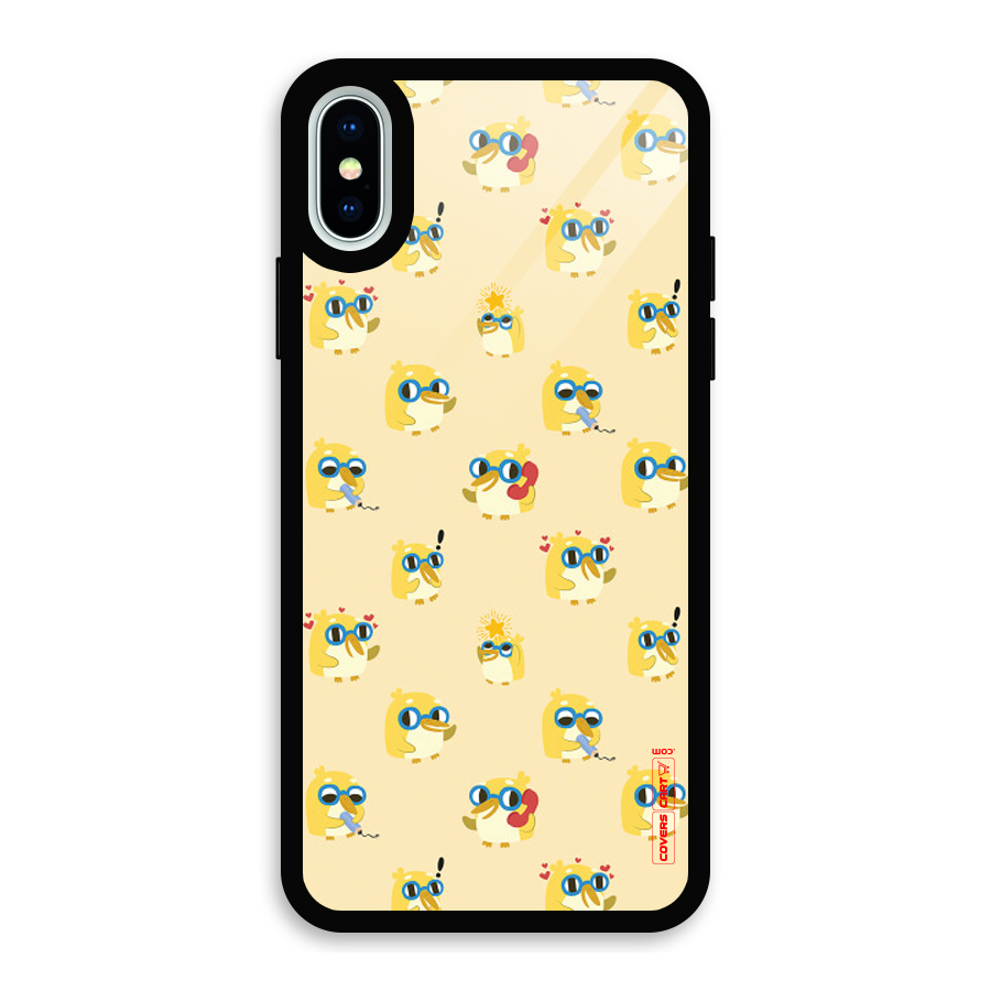 Yellow Parrot Glass Back Case for iPhone XS