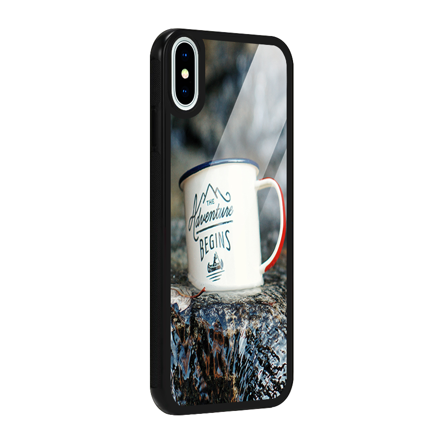 Adventure Begins Glass Back Case for iPhone XS
