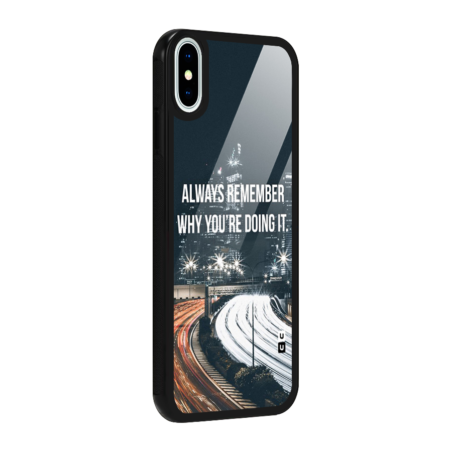 Always Remember Glass Back Case for iPhone XS
