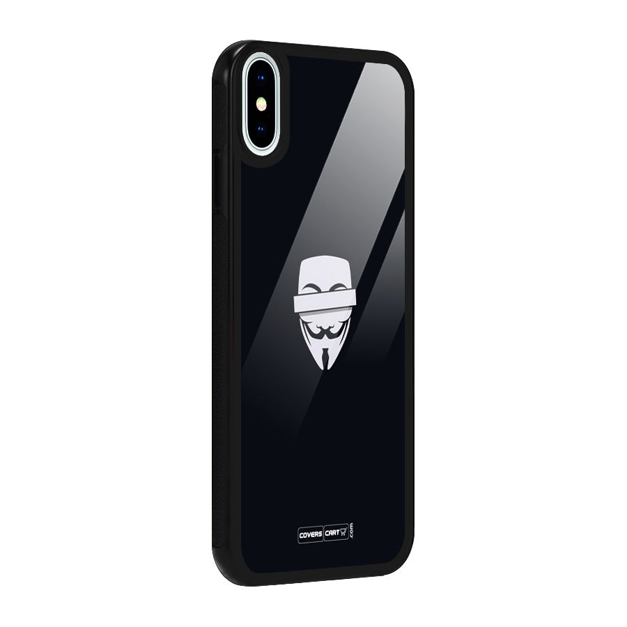 Anonymous Mask Glass Back Case for iPhone XS