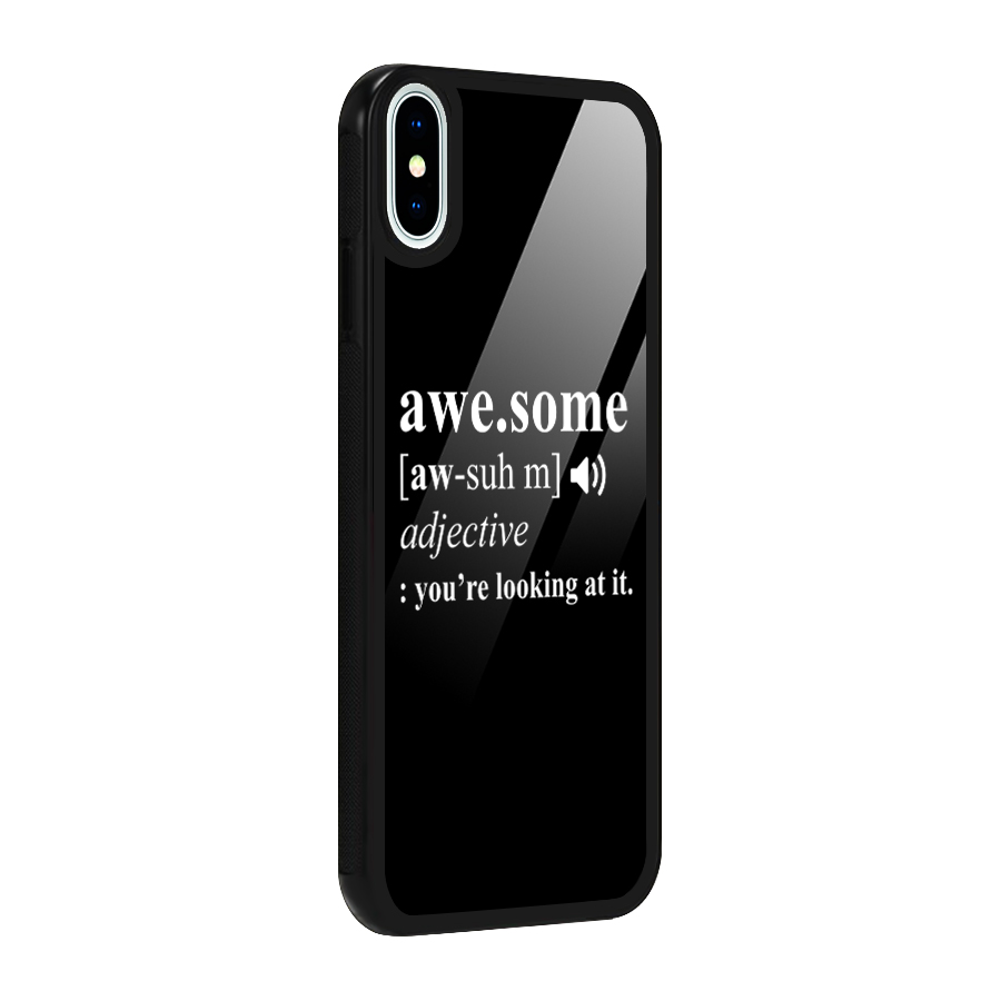 Awesome Looking at it Glass Back Case for iPhone XS