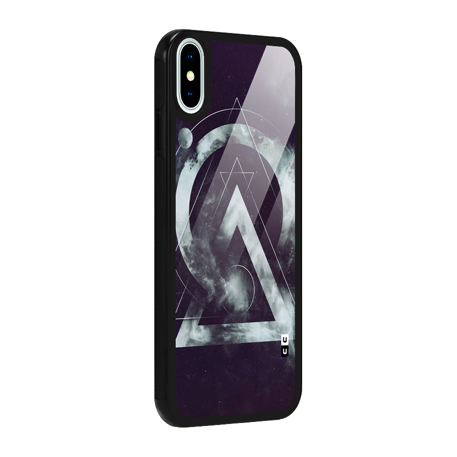 Basic Galaxy Shape Glass Back Case for iPhone XS