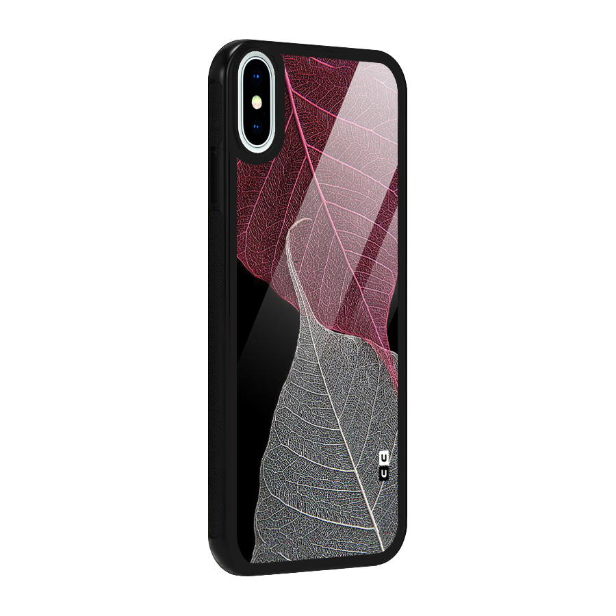 Beauty Leaf Glass Back Case for iPhone XS