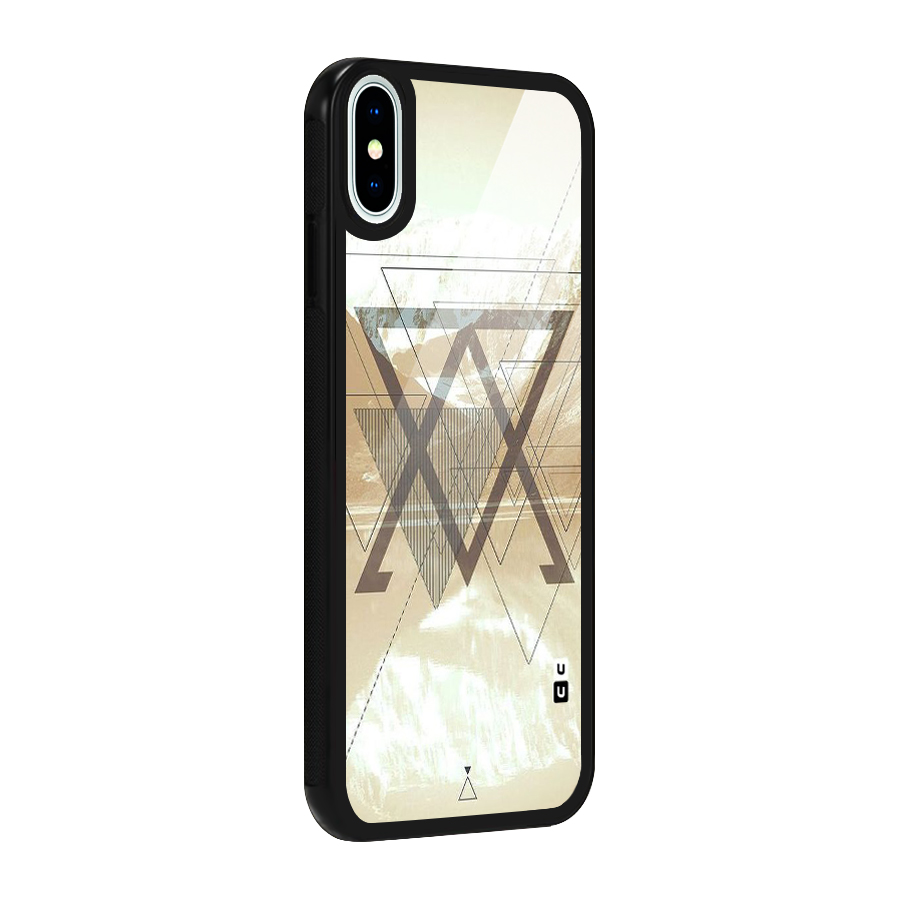 Beige View Glass Back Case for iPhone XS