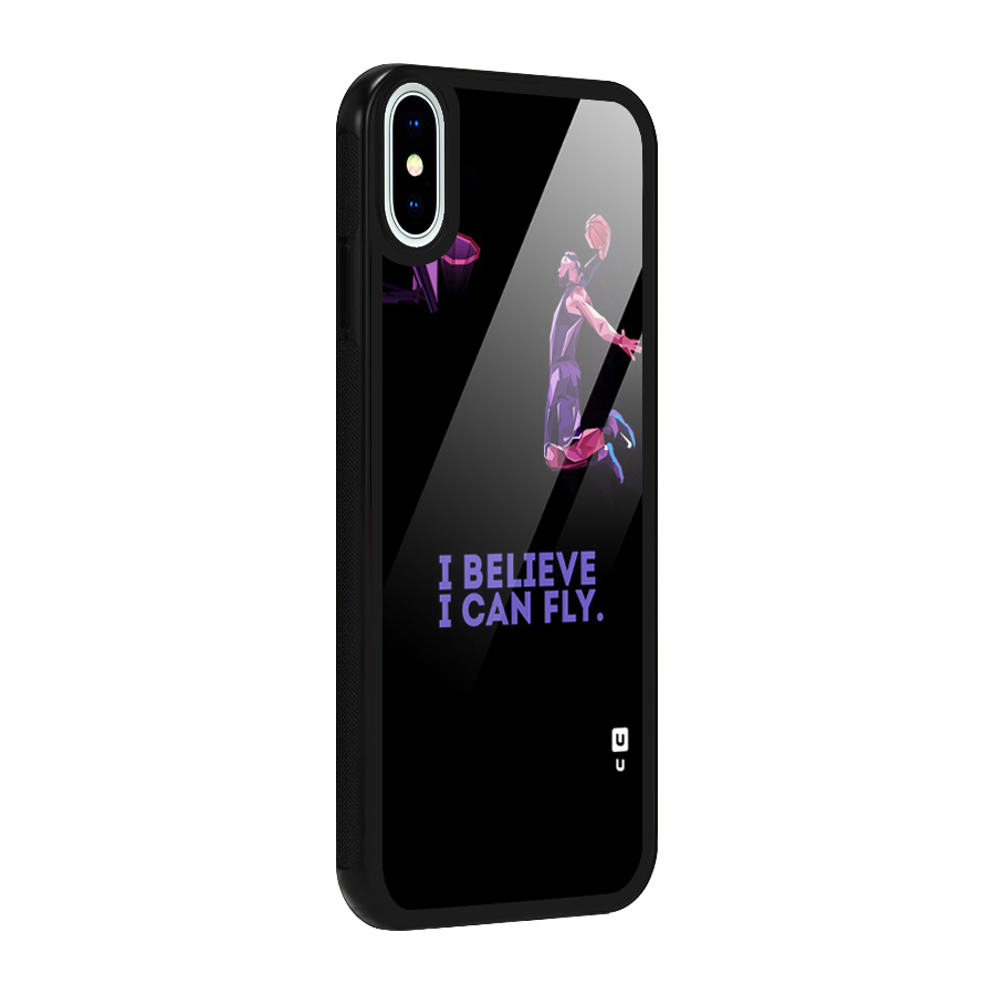 Believe And Fly Glass Back Case for iPhone XS