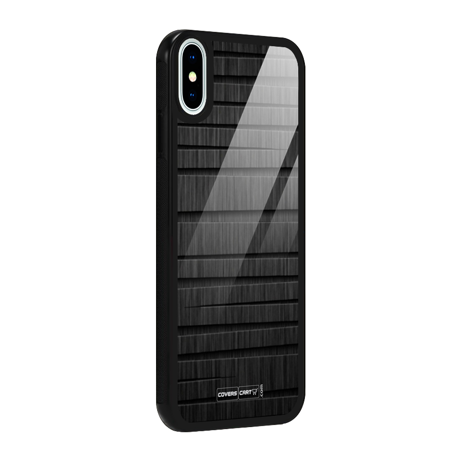 Black Abstract Glass Back Case for iPhone XS
