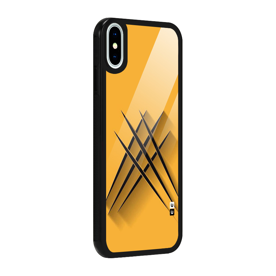 Black Paws Glass Back Case for iPhone XS