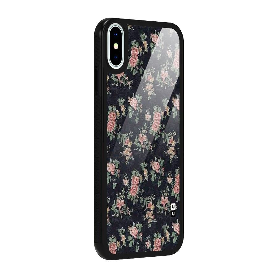 Bloom Black Glass Back Case for iPhone XS