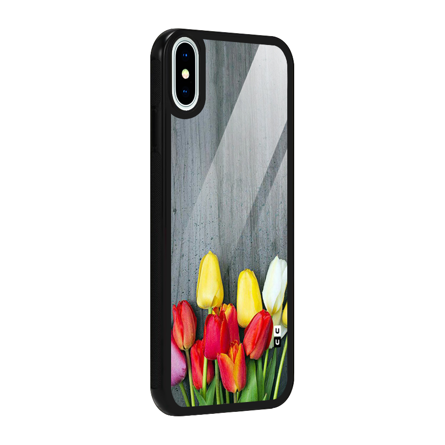 Bloom Grey Glass Back Case for iPhone XS