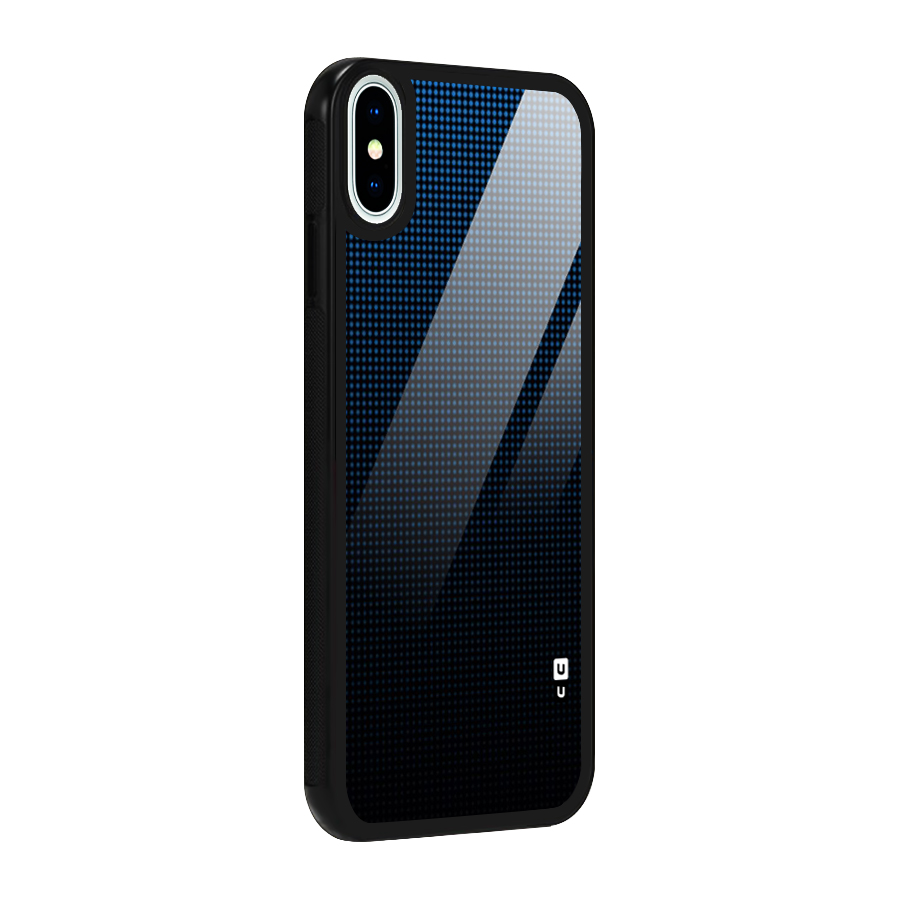 Blue Dots Shades Glass Back Case for iPhone XS