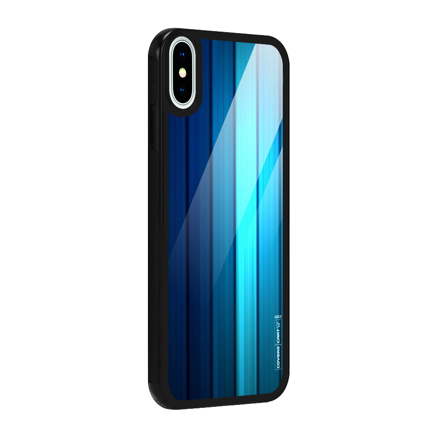 Blue Hues Glass Back Case for iPhone XS