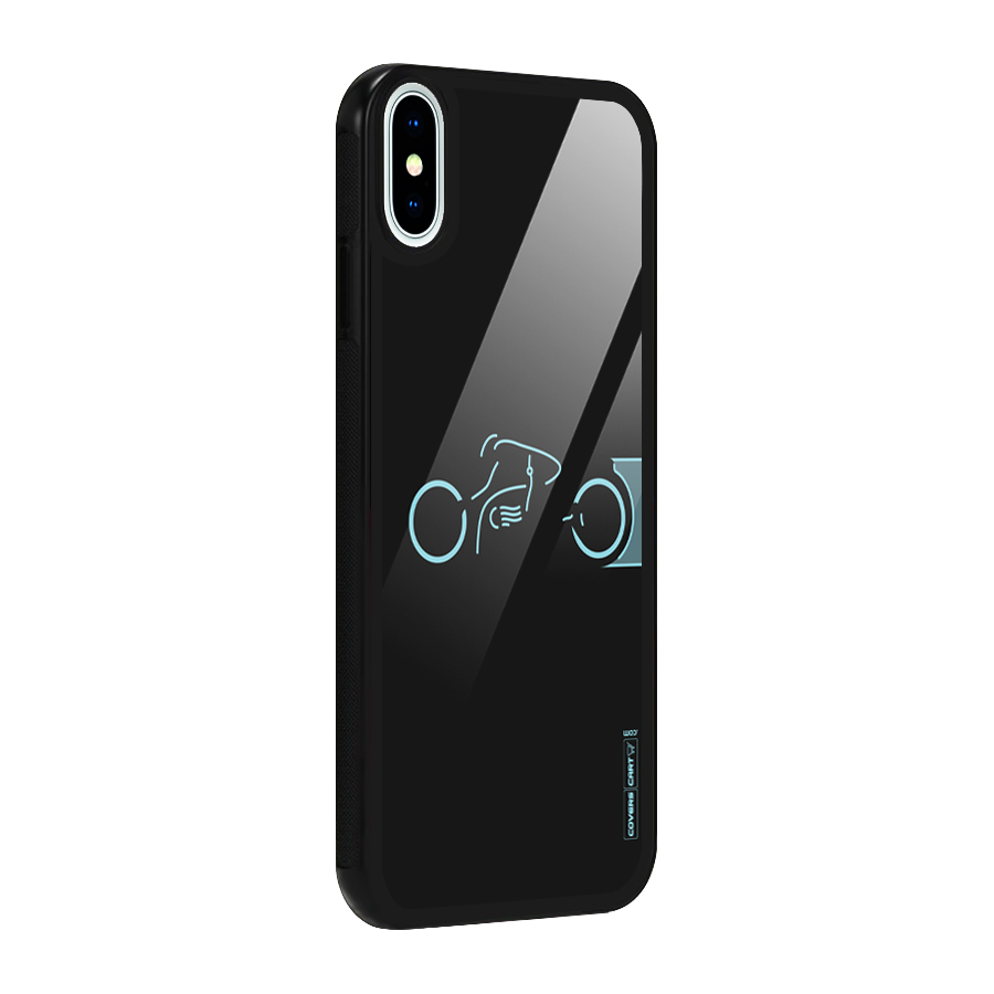 Blue Ride Glass Back Case for iPhone XS