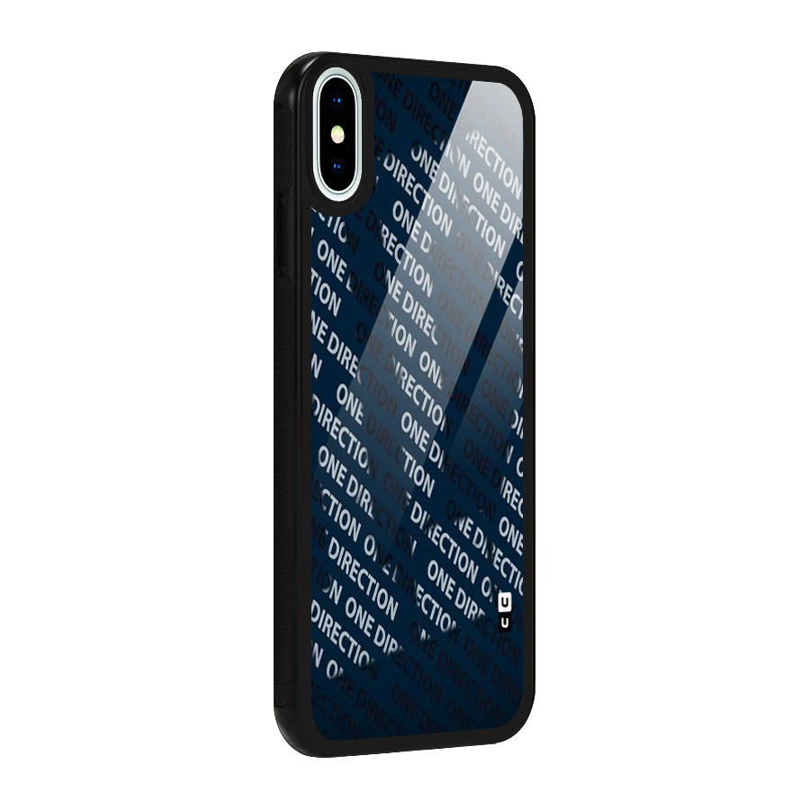 Blue Way Glass Back Case for iPhone XS