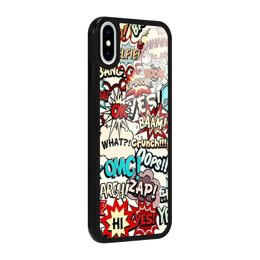 Boom Zap Glass Back Case for iPhone XS