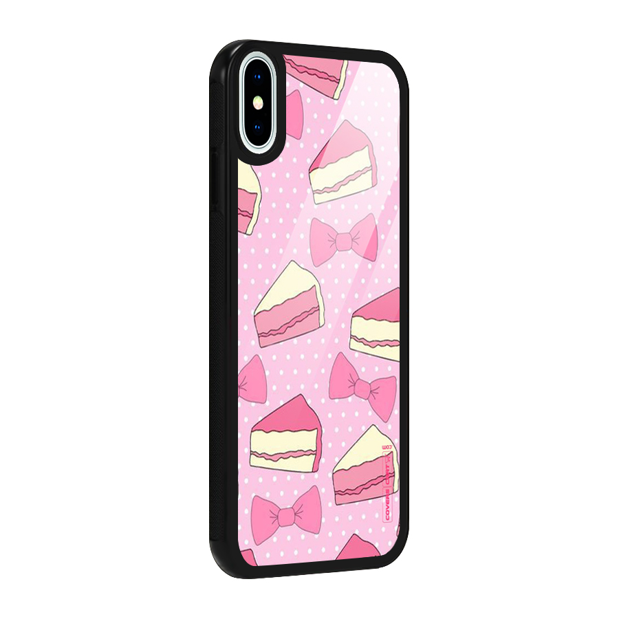 Bow Cake Glass Back Case for iPhone XS