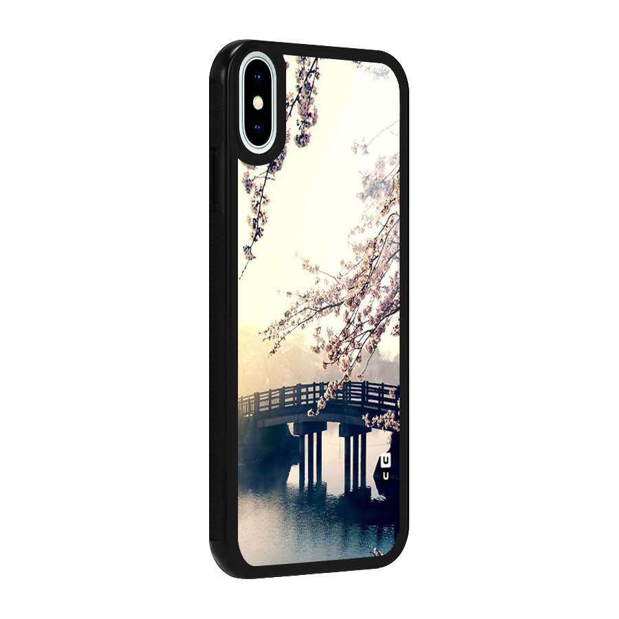 Bridge Blossom Glass Back Case for iPhone XS
