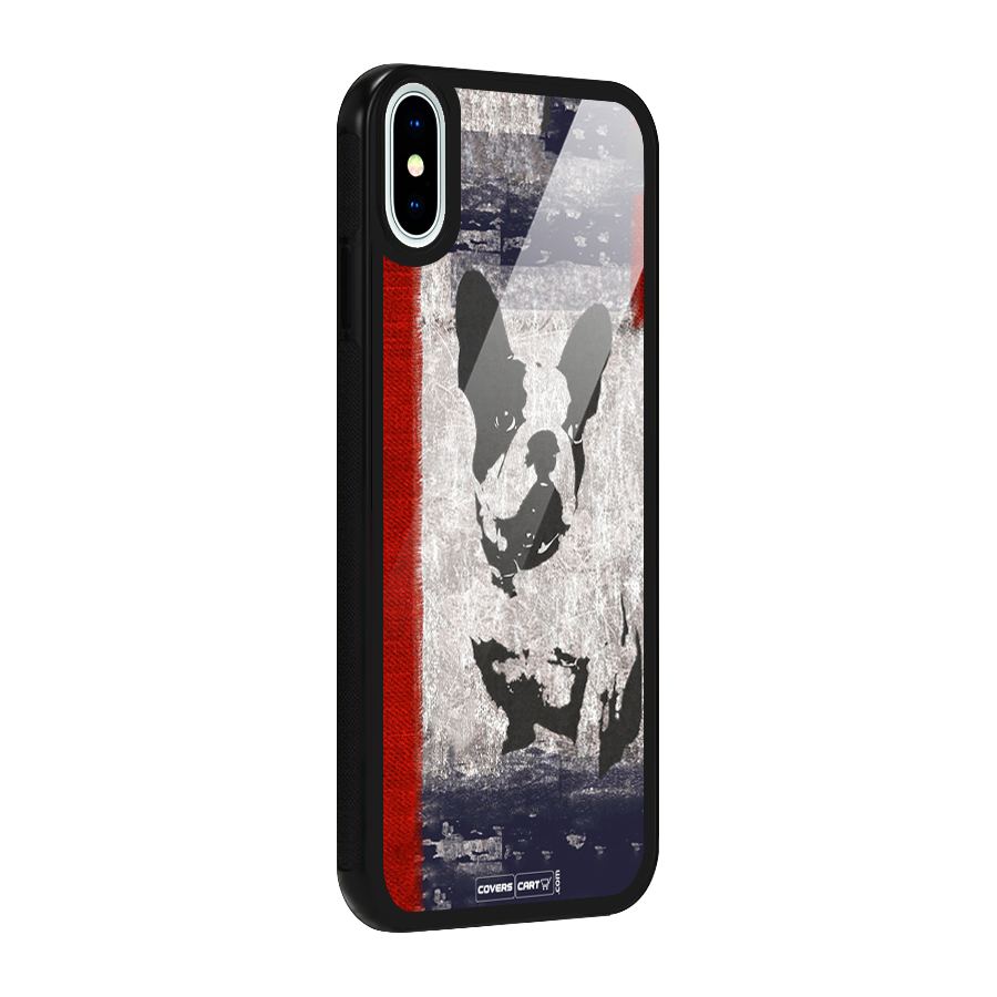 Bull Dog Glass Back Case for iPhone XS