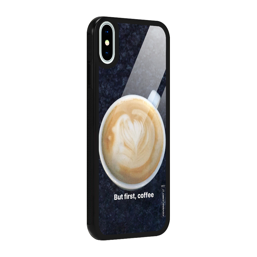 Cappuccino Coffee Glass Back Case for iPhone XS