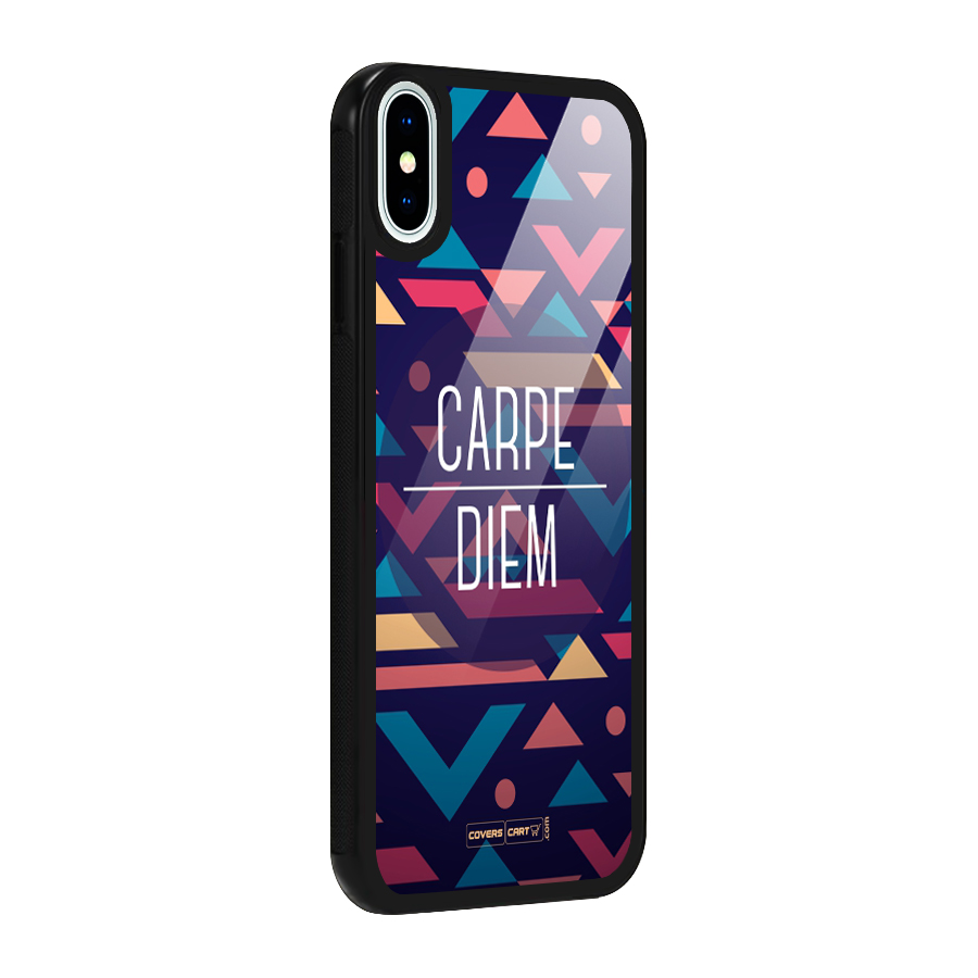 Carpe Diem Glass Back Case for iPhone XS