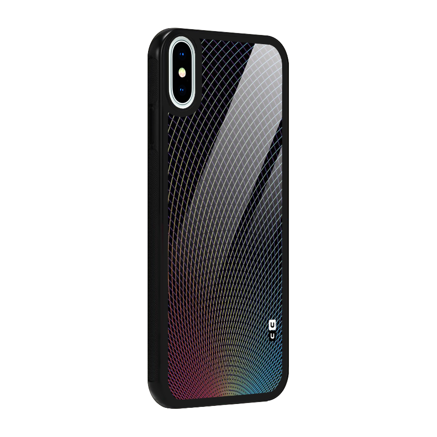 Check Swirls Glass Back Case for iPhone XS