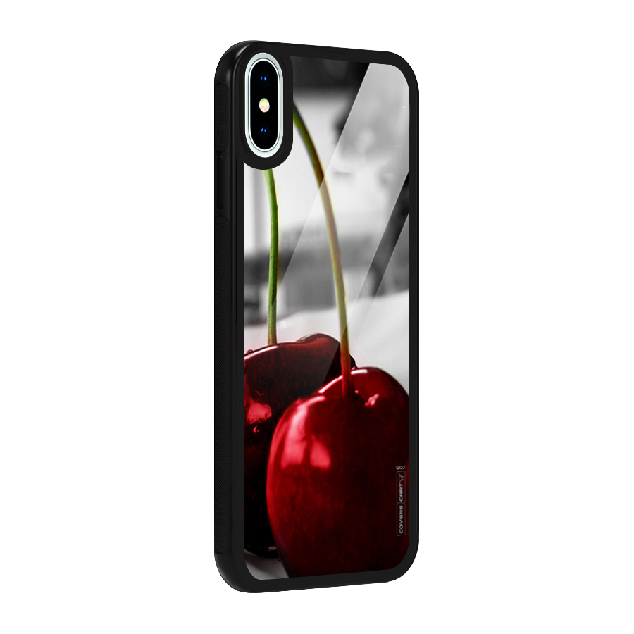 Cherry Photography Glass Back Case for iPhone XS