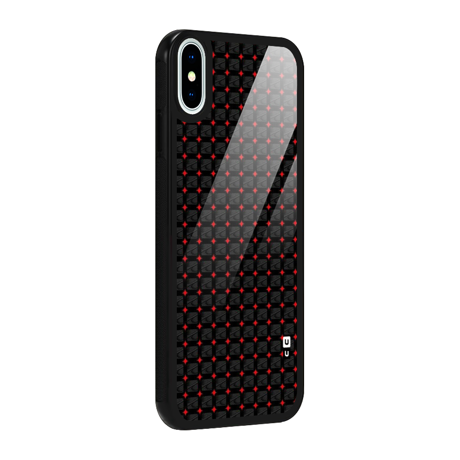 Class With Polka Glass Back Case for iPhone XS