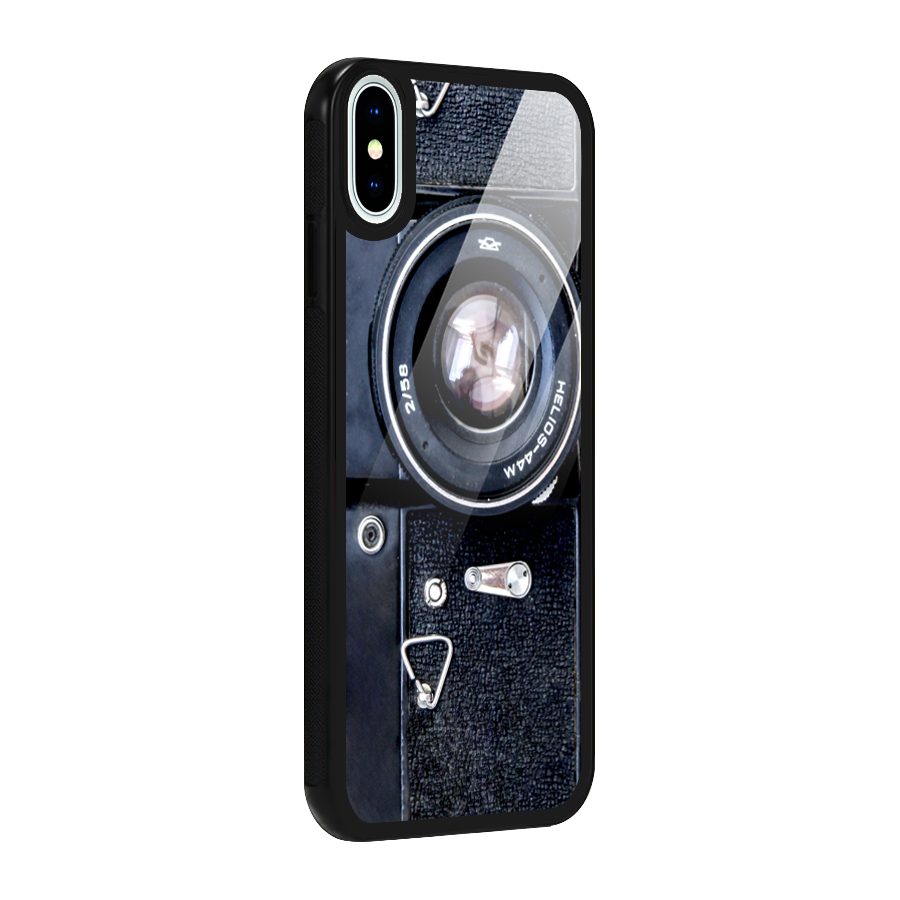 Classic Camera Glass Back Case for iPhone XS