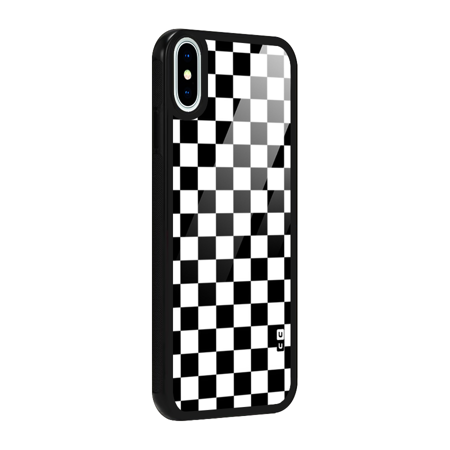 Classic Check Glass Back Case for iPhone XS