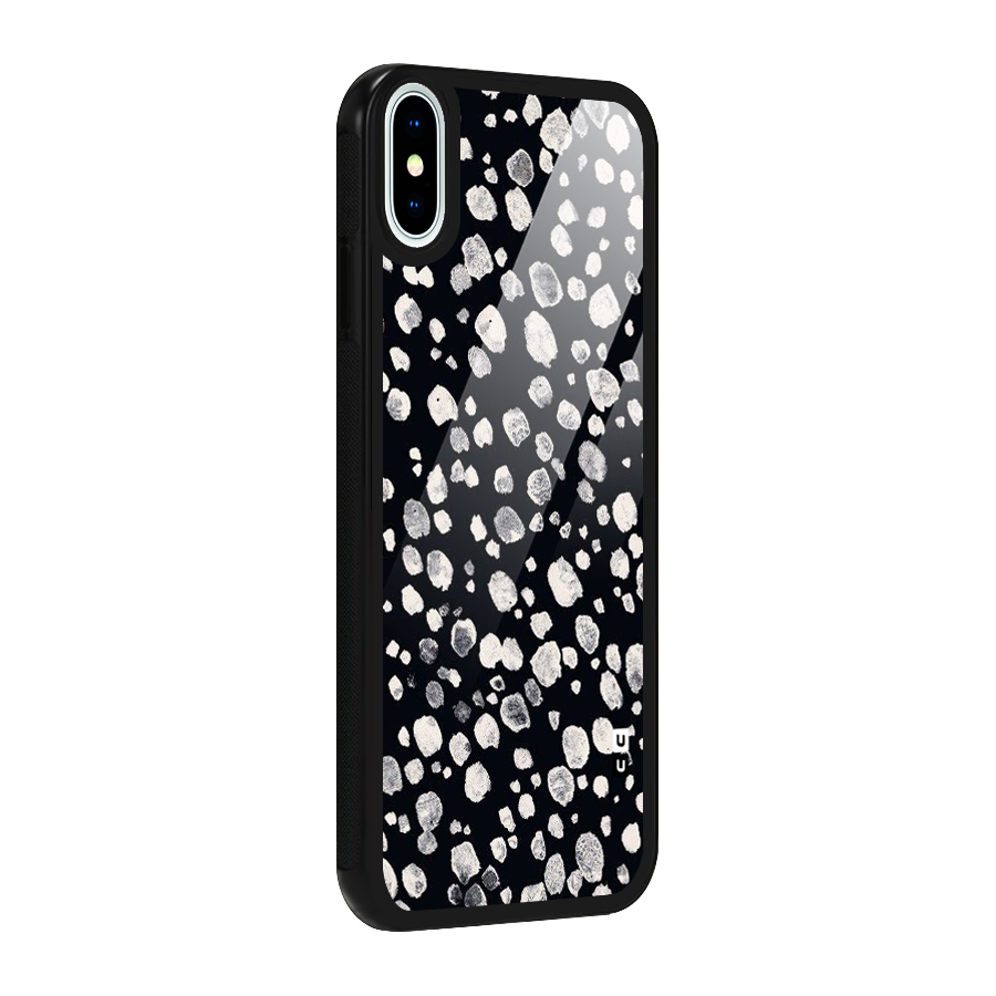 Classic Rocks Pattern Glass Back Case for iPhone XS