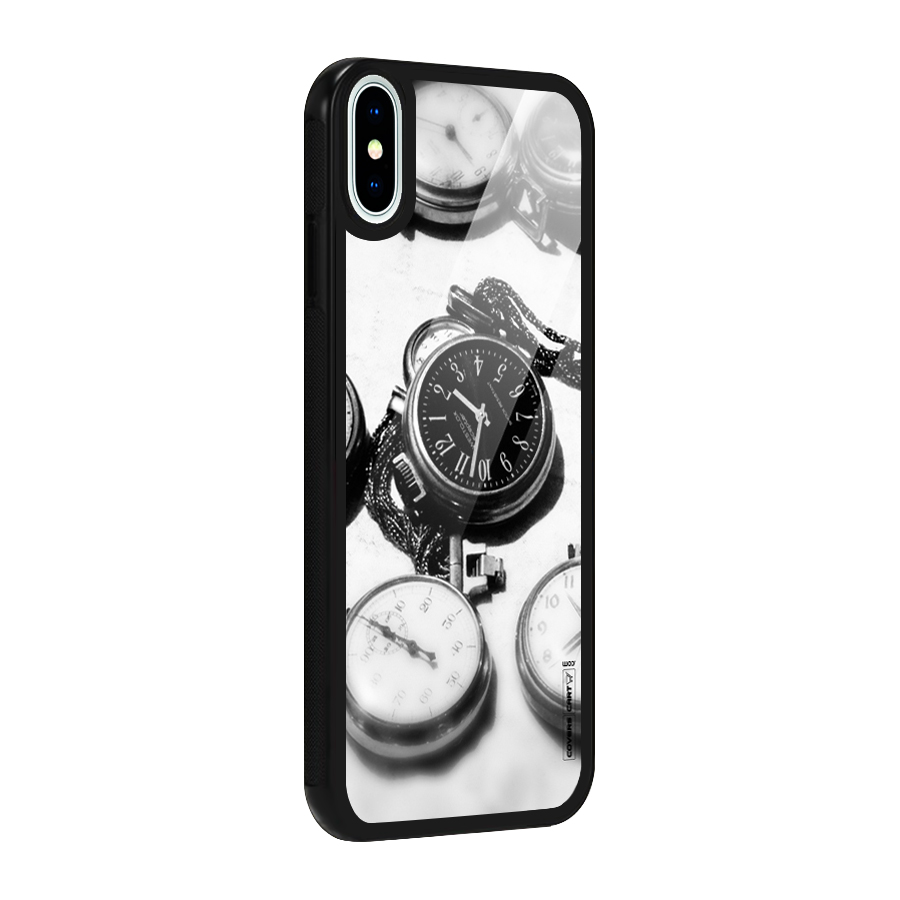 Clock Collection Glass Back Case for iPhone XS