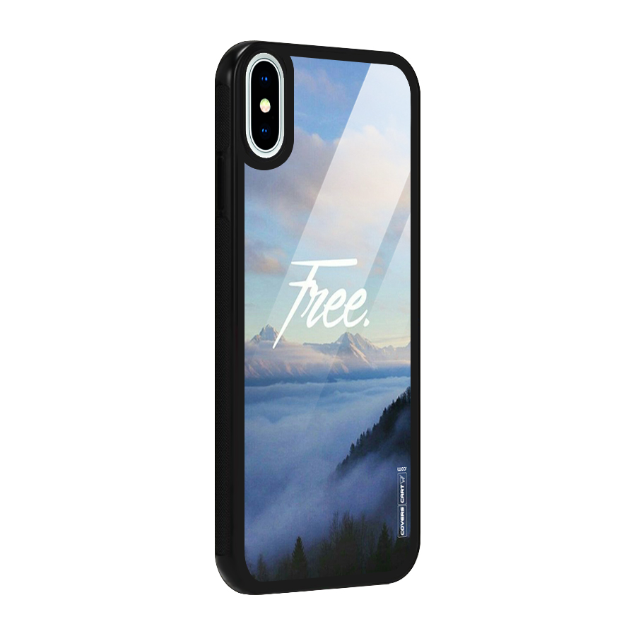 Cloudy Free Glass Back Case for iPhone XS