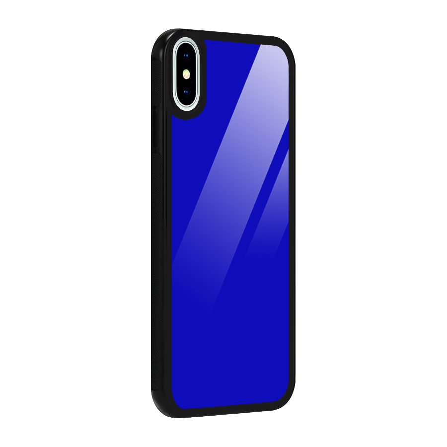 Cobalt Blue Glass Back Case for iPhone XS